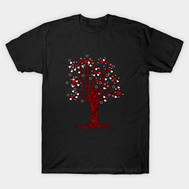 Heart Tree T-Shirt by adamzworld